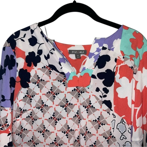Roz & Ali Floral Patchwork Shift Dress | Size 10 - Picture 2 of 4